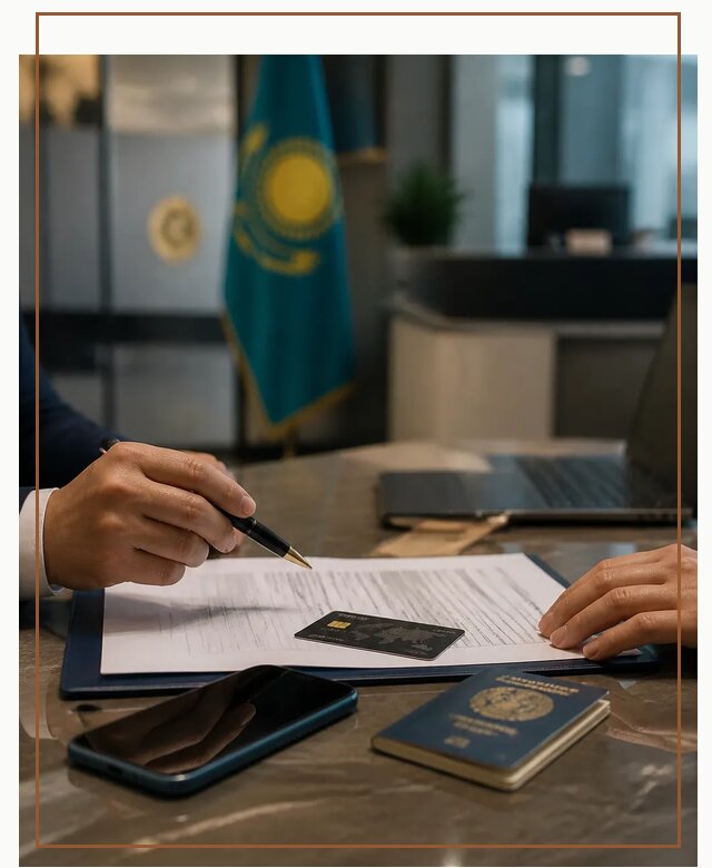 Открытие счета и банковской карты в Казахстане в Баксане